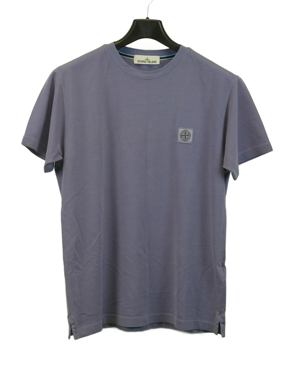 Stone island compass patch T-Shirt purple front view