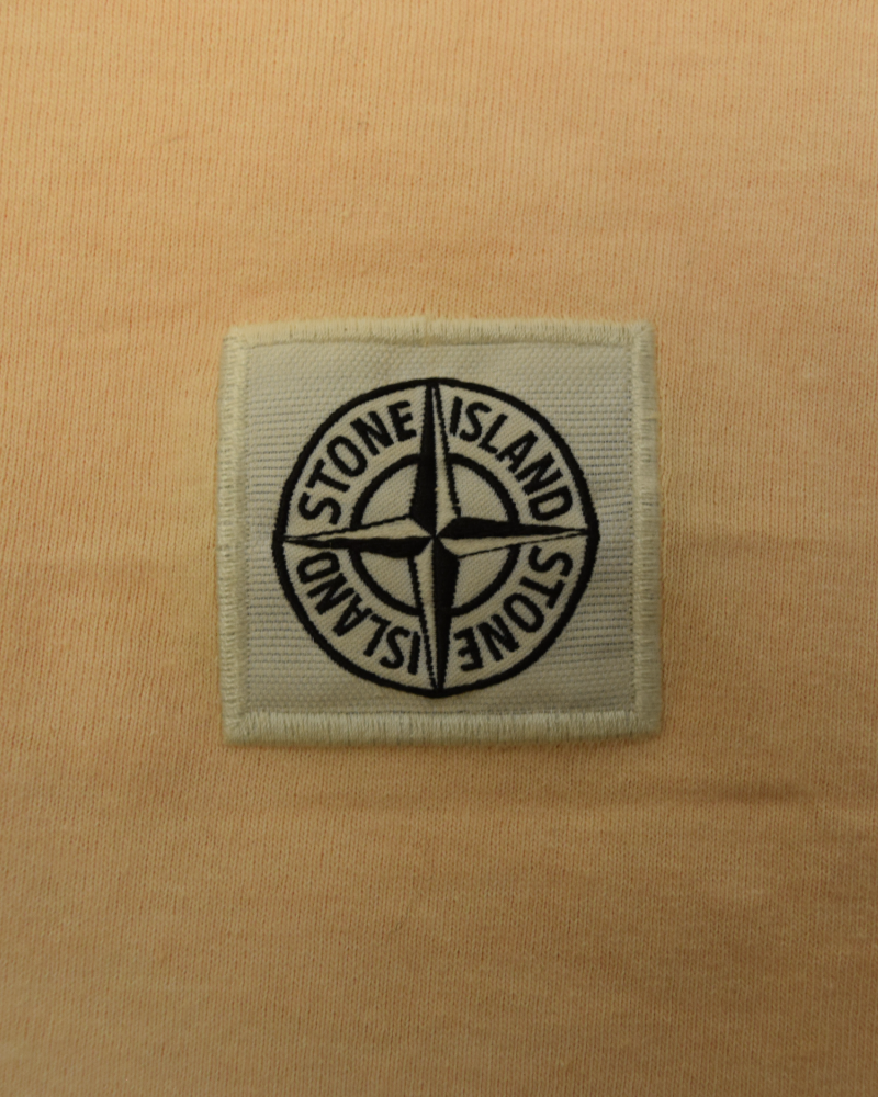 Stone Island Long Sleeve Compass Patch T-Shirt Peach detail view