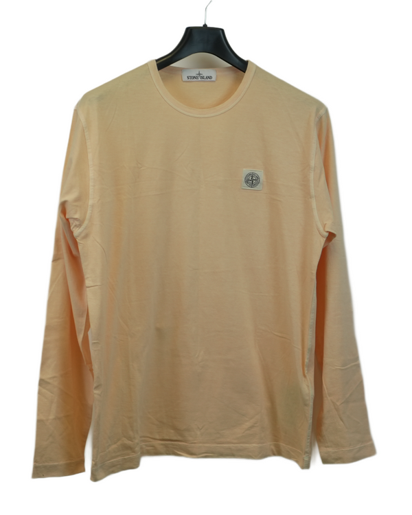 Stone Island Long Sleeve Compass Patch T-Shirt Peach back view