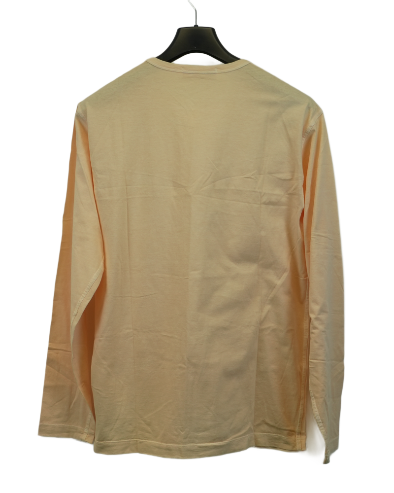 Stone Island Long Sleeve Compass Patch T-Shirt Peach front view
