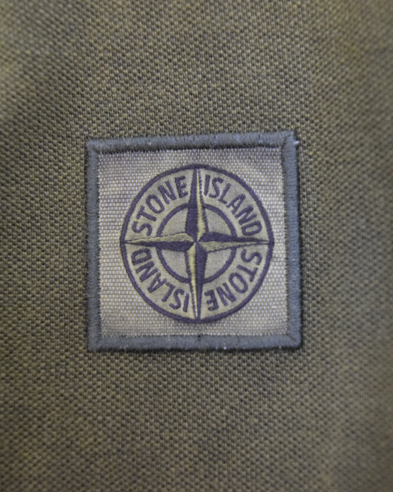 Stone Island Long Sleeve Compass Patch T-Shirt Khaki detail view