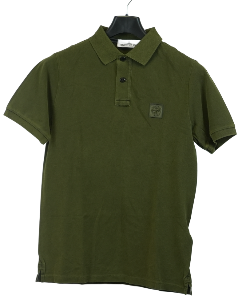 Stone Island Long Sleeve Compass Patch T-Shirt Khaki front view