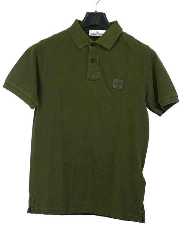 Stone Island Long Sleeve Compass Patch T-Shirt Khaki front view