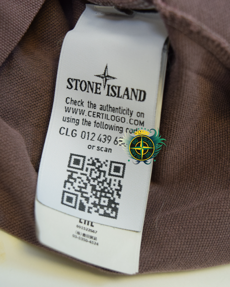 Stone Island Compass Patch Polo Shirt Purple detail view