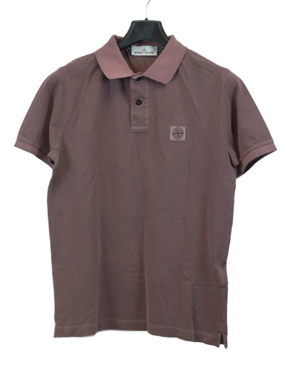 Stone Island Compass Patch Polo Shirt Purple front view