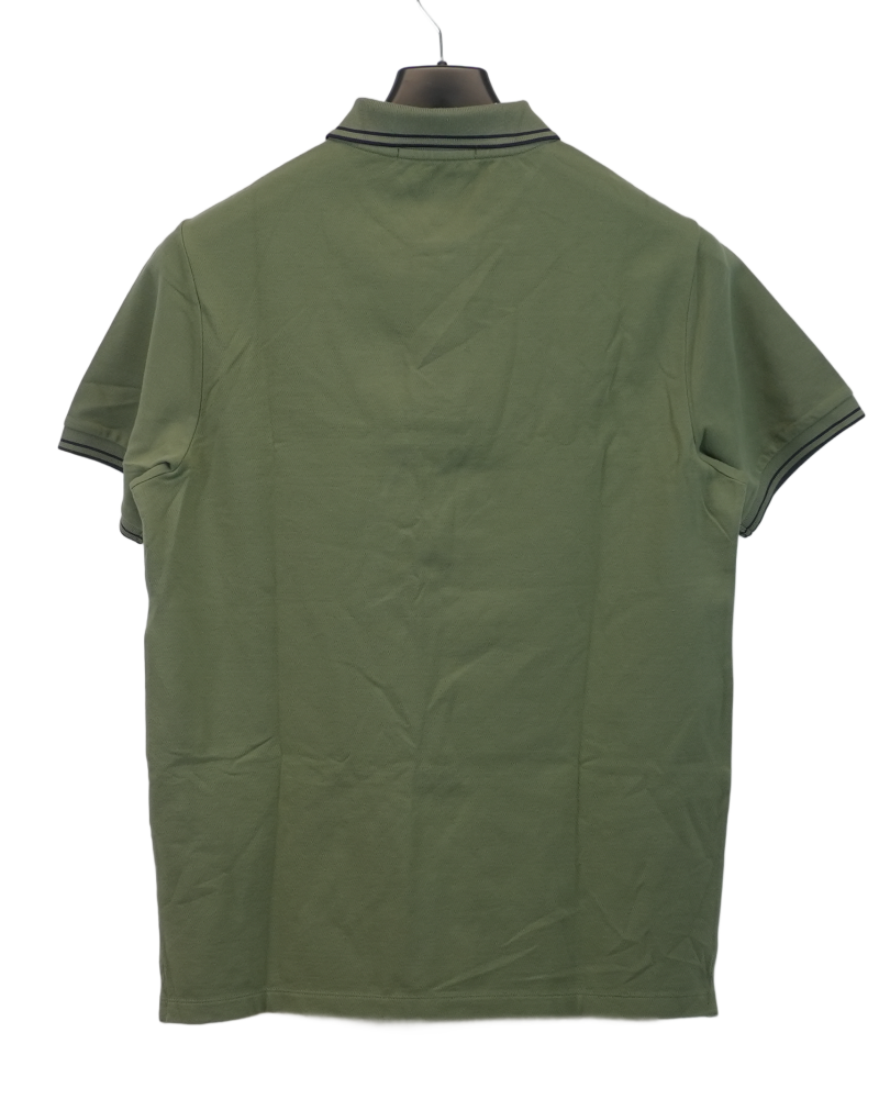 Stone Island Compass Patch Polo Shirt Green back view