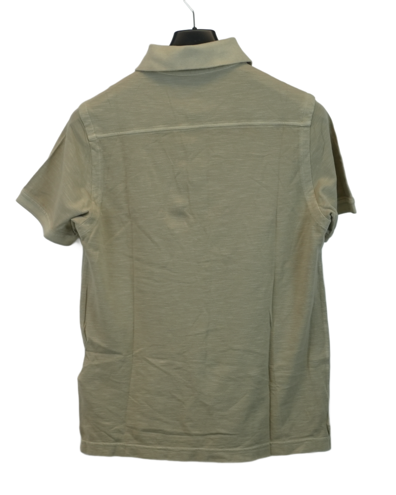 Stone Island Compass Patch Polo Shirt Cream back view