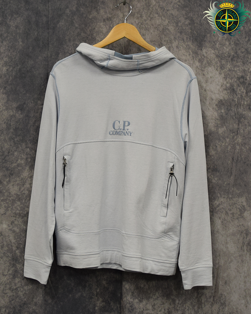 C.P Company Chest Logo Hoodie Light Blue - XL