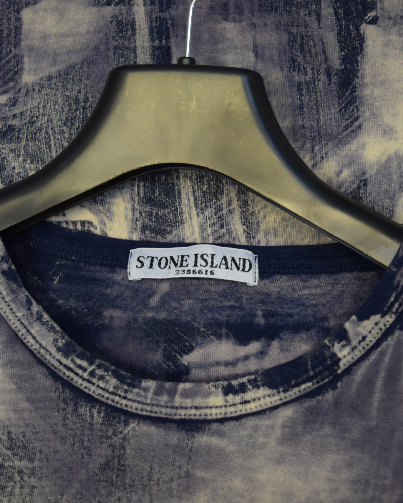 Stone Island Snow Beast Custom Vintage T-Shirt Blue detail view