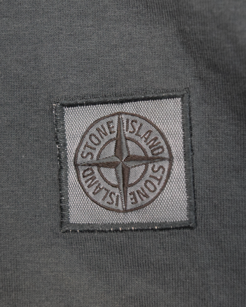 Stone Island Compass Patch Polo Shirt Dark Grey detail view