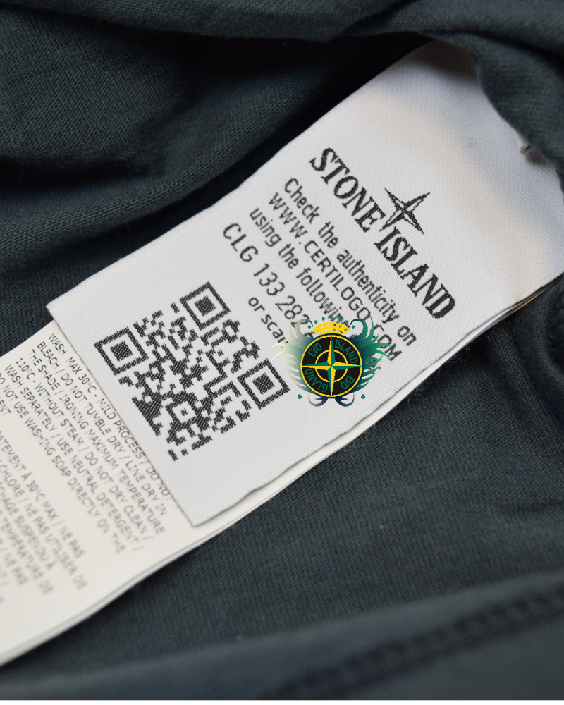 Stone Island Compass Patch Polo Shirt Dark Grey detail view