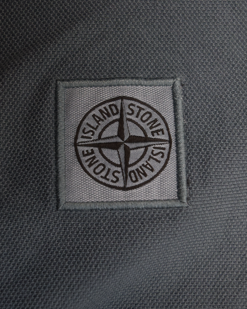 Stone Island Compass Patch Polo Shirt Teal detail view