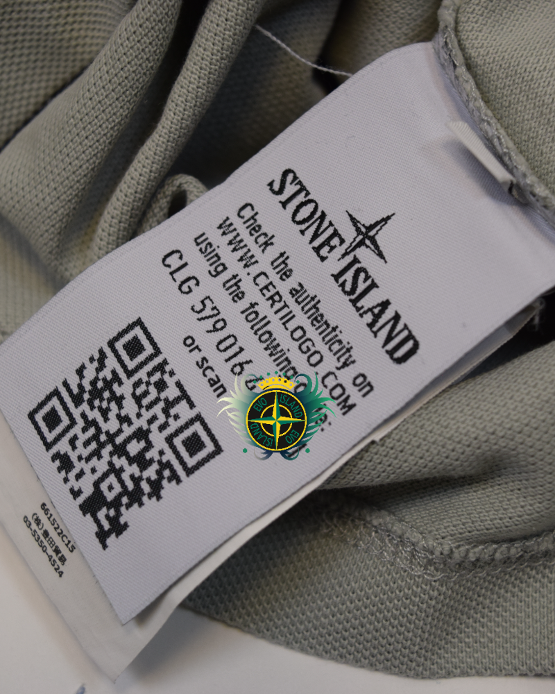Stone Island Compass Patch Polo Shirt Stone detail view
