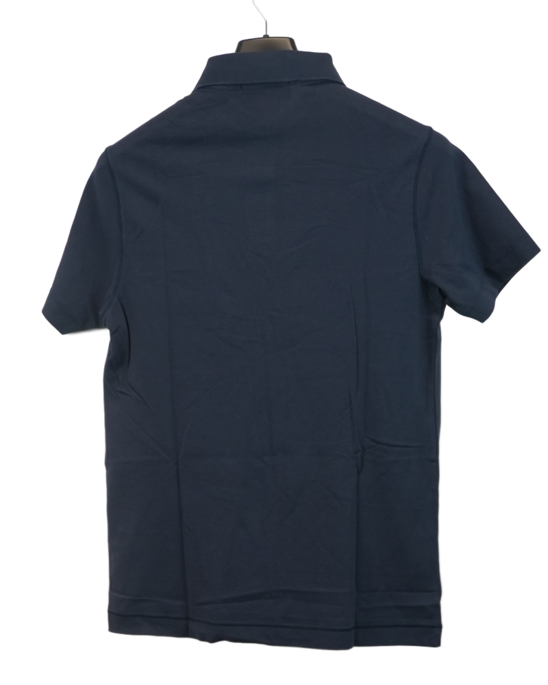 Stone Island Compass Polo Shirt Navy Blue back view