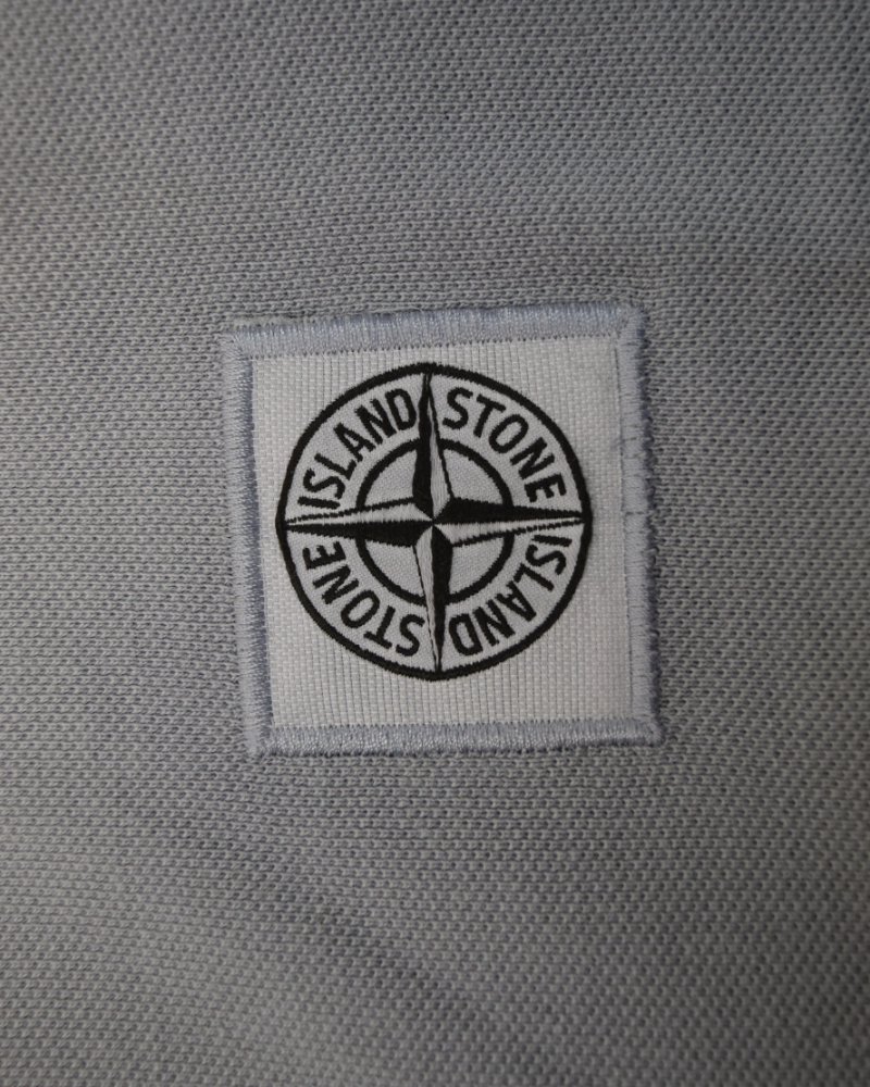 Stone Island Compass Polo Shirt Grey detail view