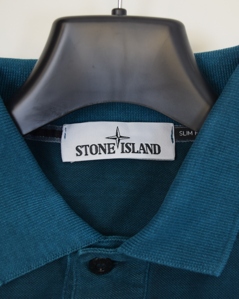 Stone Island Compass Polo Shirt Green detail view