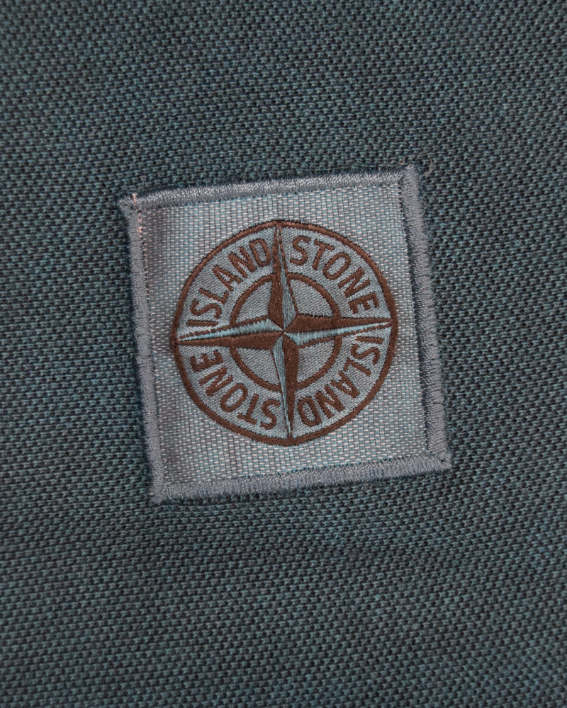 Stone Island Compass Polo Shirt Green detail view