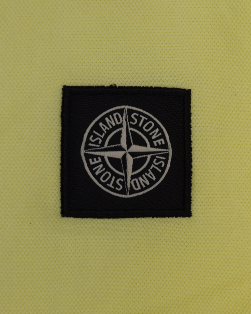 Stone Island Compass Patch Polo Shirt Yellow detail view