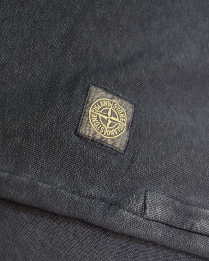 Stone Island Compass Patch Cuffed Joggers Navy Blue detail view