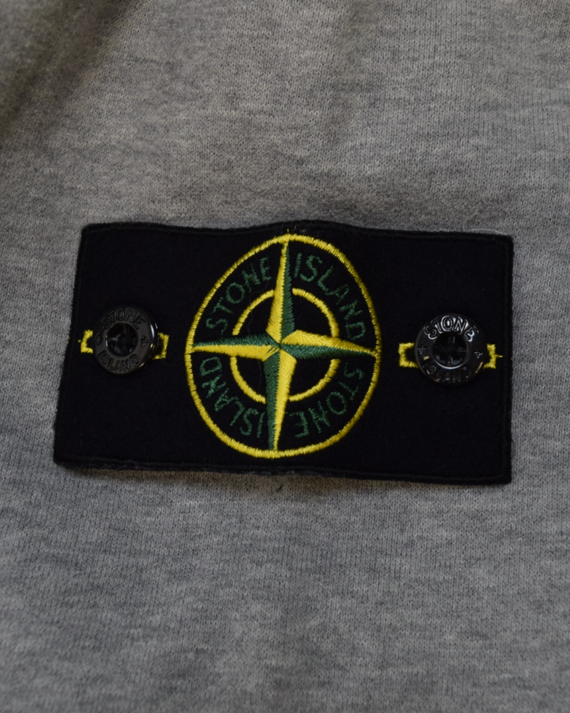 Stone Island Full Zip Hoodie Grey detail view