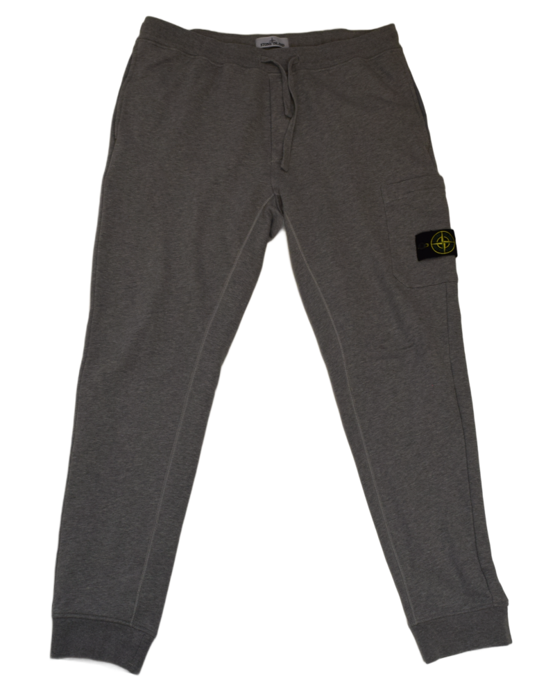 Stone Island Cuffed Joggers Grey front view