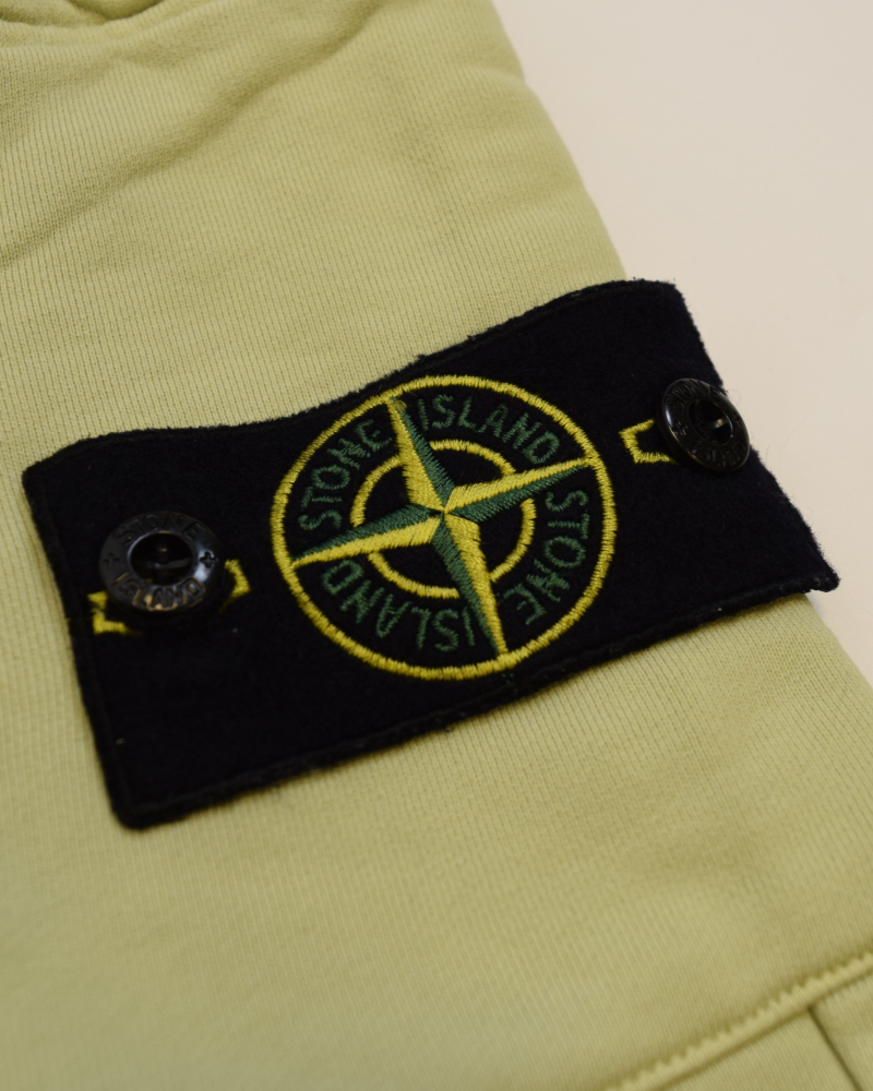 Stone Island Bermuda Jogger Shorts Lime Green detail view