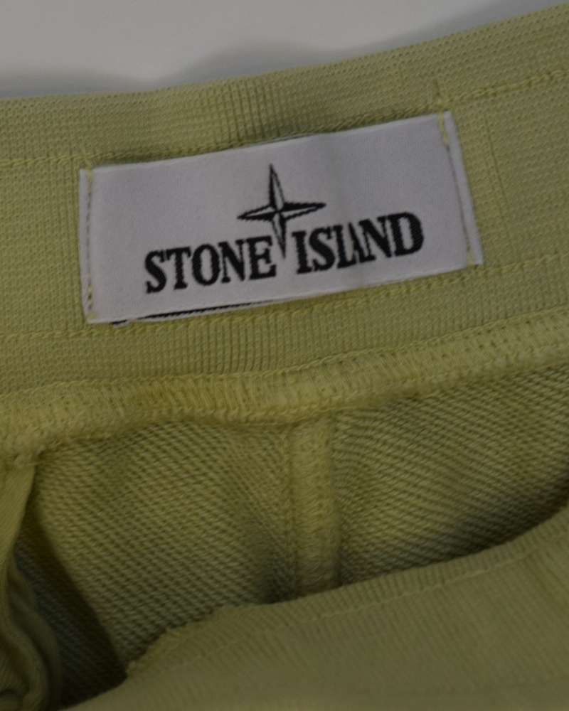 Stone Island Bermuda Jogger Shorts Lime Green detail view
