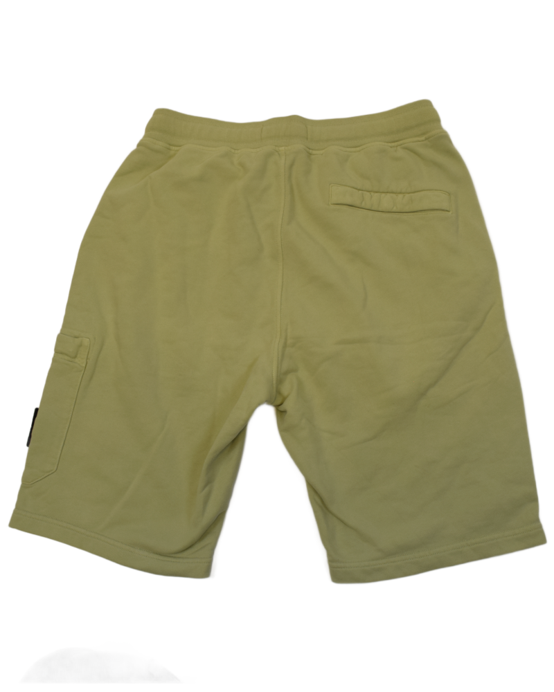 Stone Island Bermuda Jogger Shorts Lime Green back view