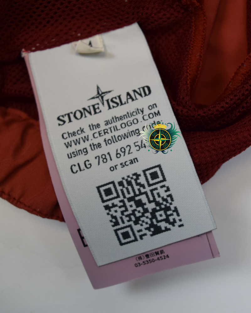 Stone Island Stellina Swim Shorts Red detail view