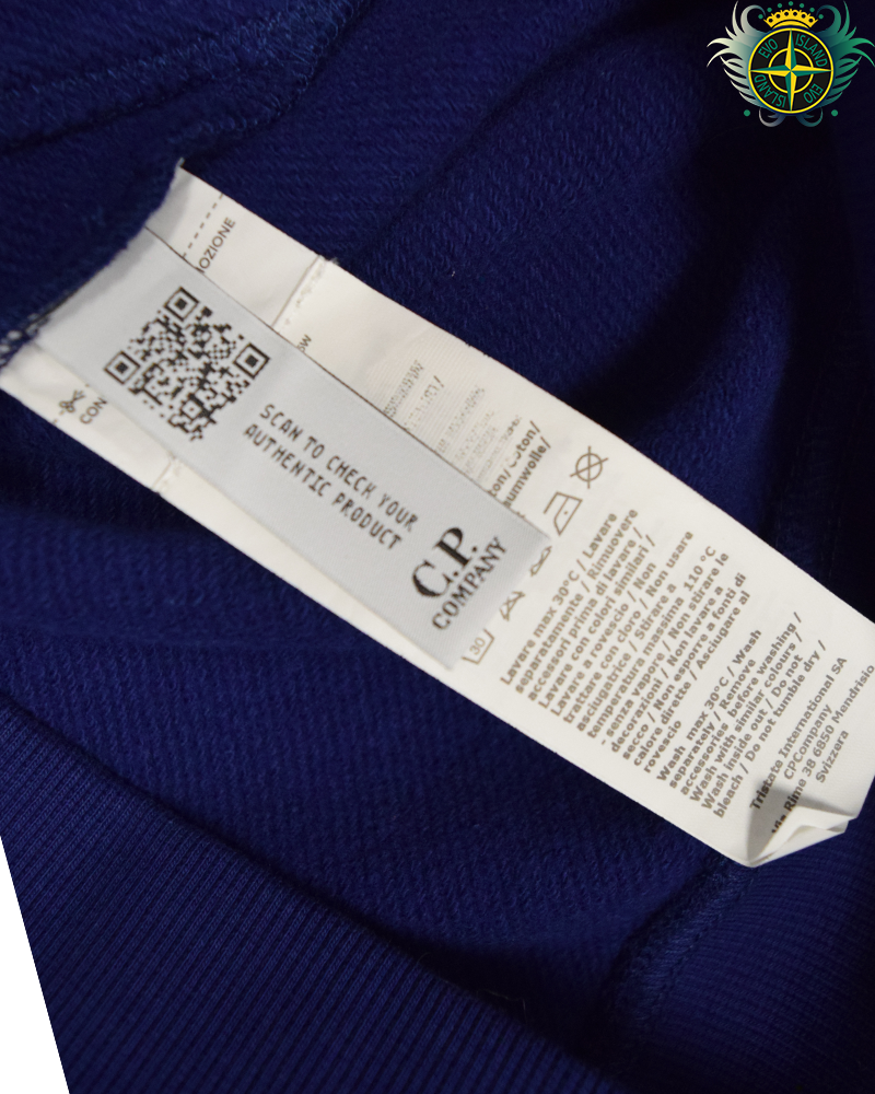 C.P Company Full Zip Riot Hoodie Blue - L