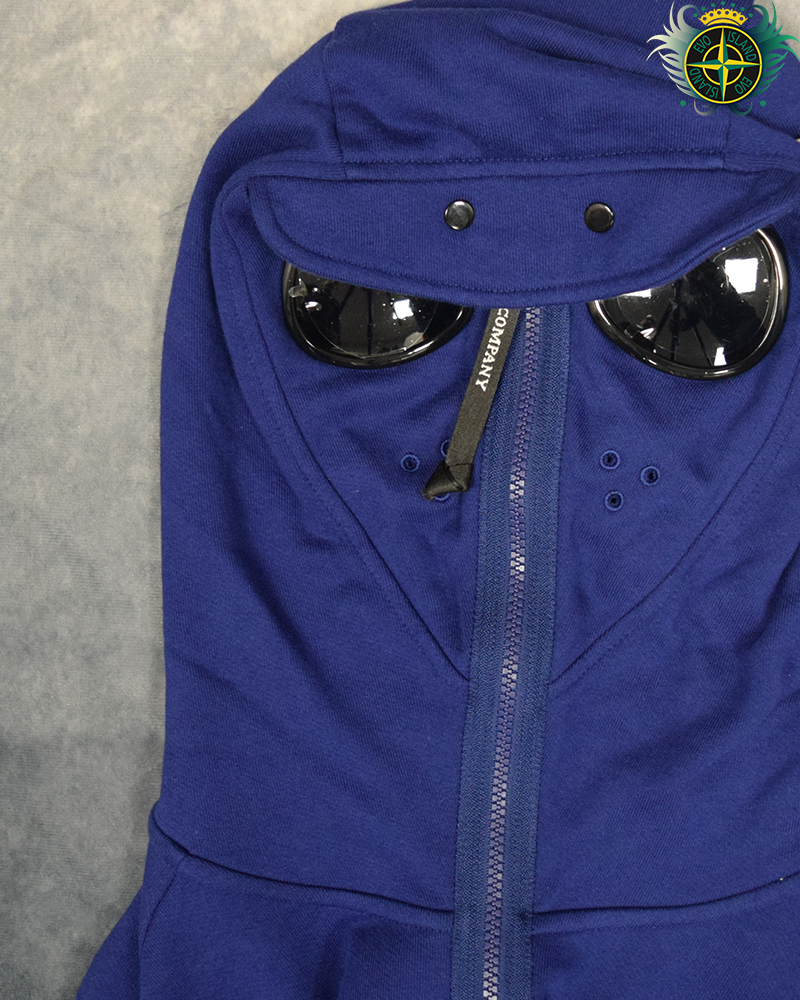 C.P Company Full Zip Riot Hoodie Blue - L