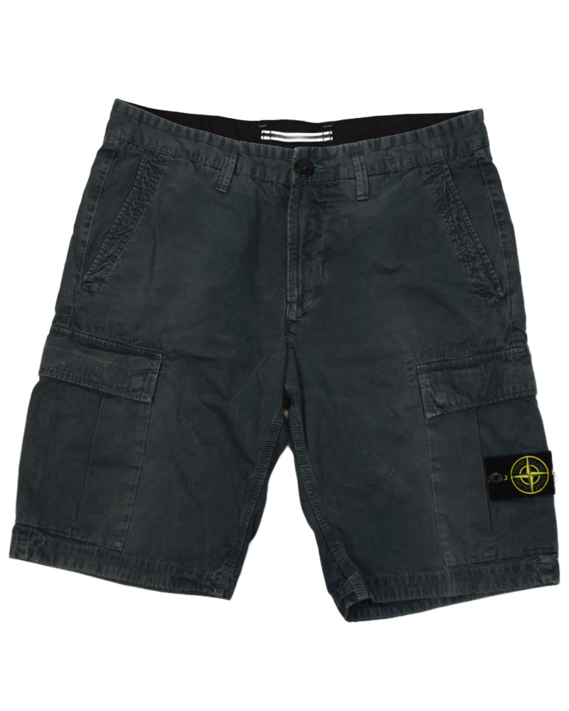 Stone Island Cargo Shorts Green front view