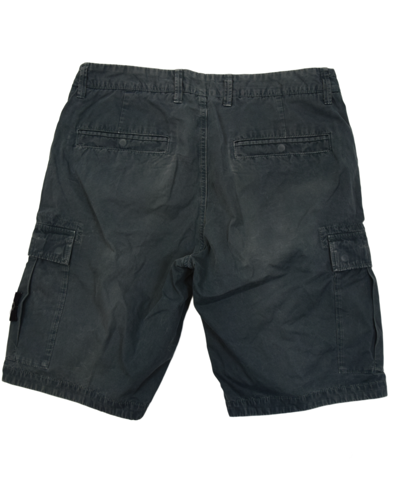 Stone Island Cargo Shorts Green back view