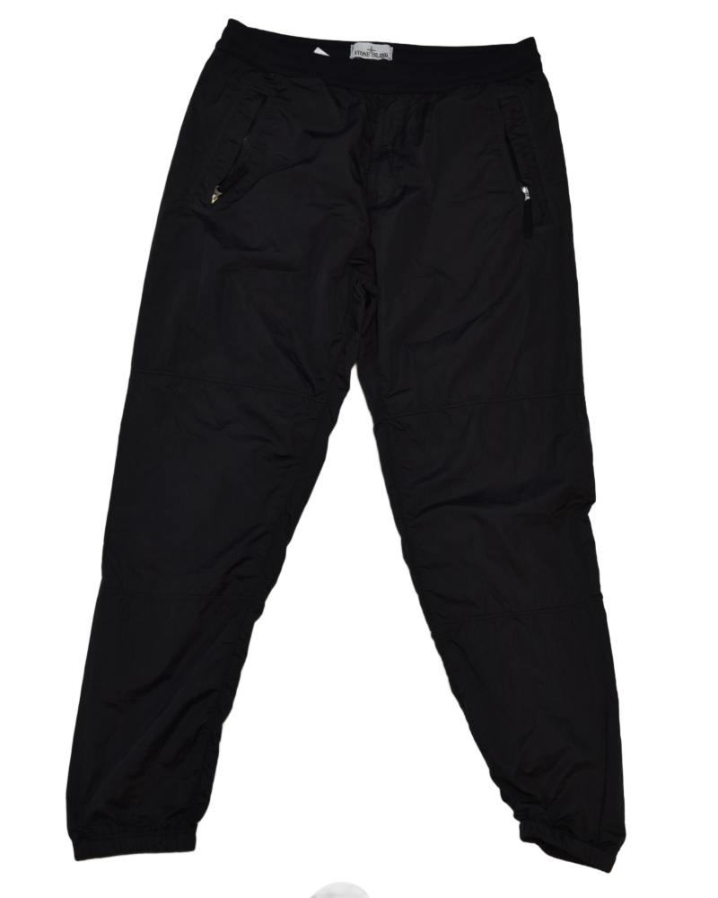 Stone Island Nylon Metal Joggers Black front view