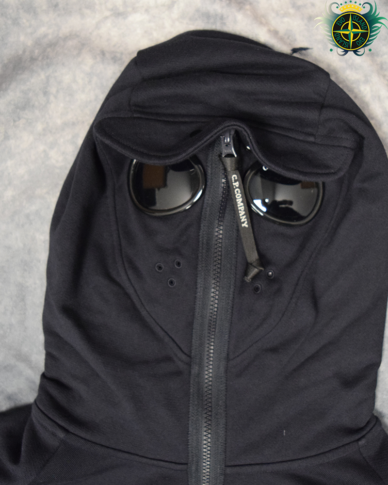 C.P Company Full Zip Riot Hoodie Navy Blue - L