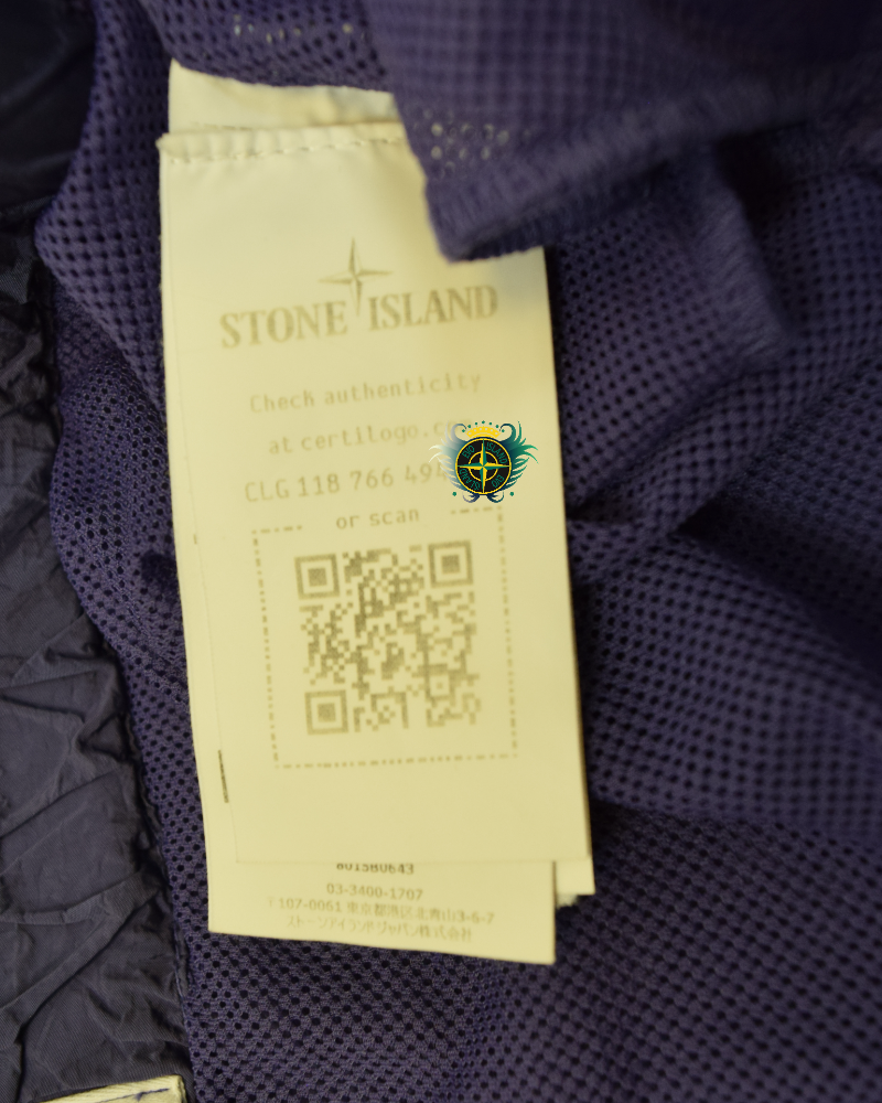 Stone Island Nylon Metal Patch Project Swim Shorts Purple detail view