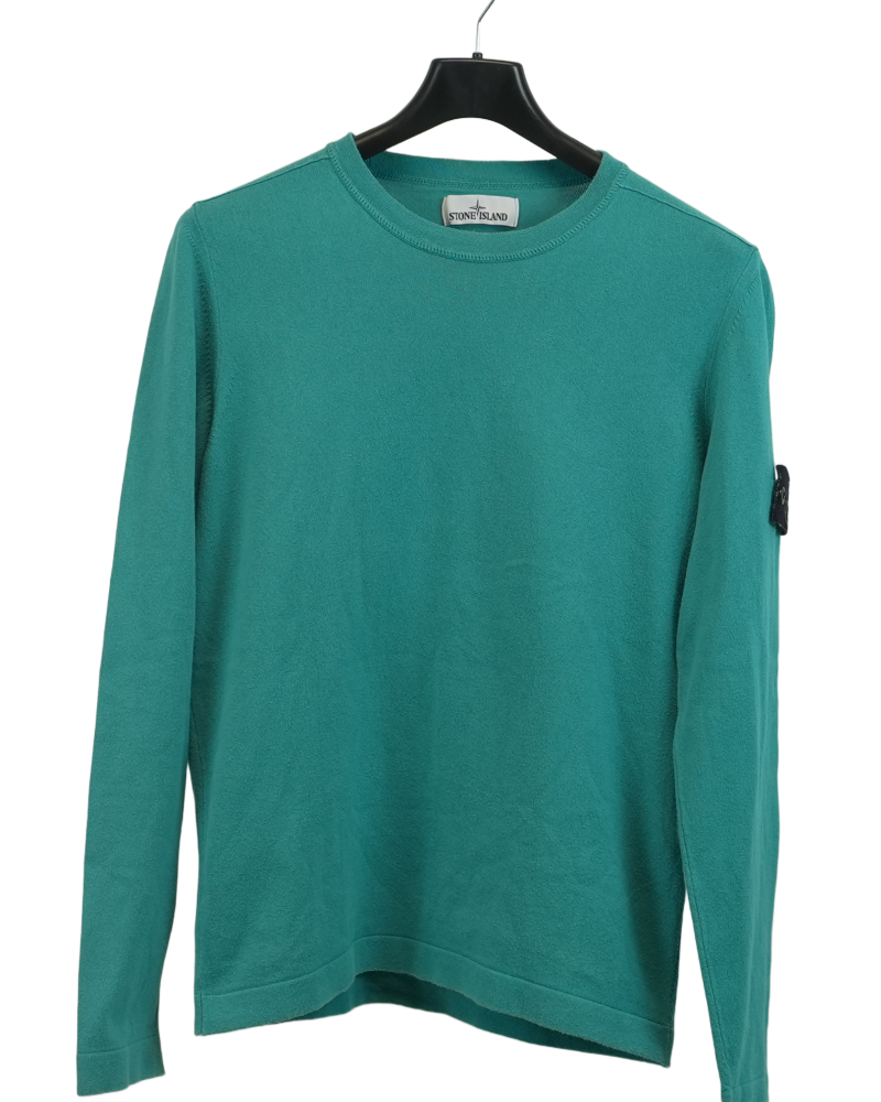 Stone Island Lightweight Crewneck Sweatshirt Blue front view
