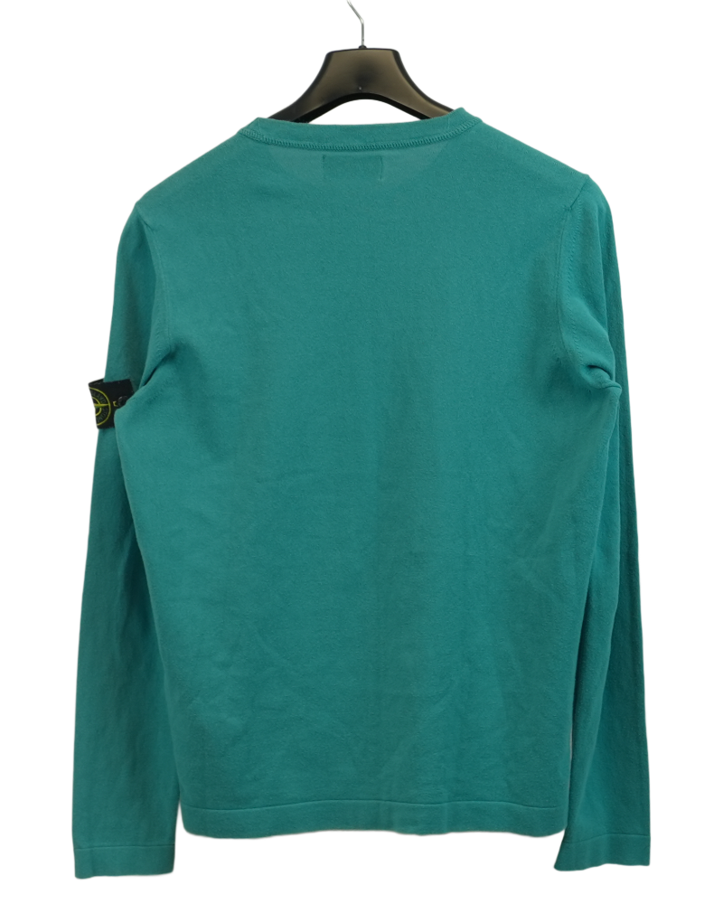 Stone Island Lightweight Crewneck Sweatshirt Blue back view