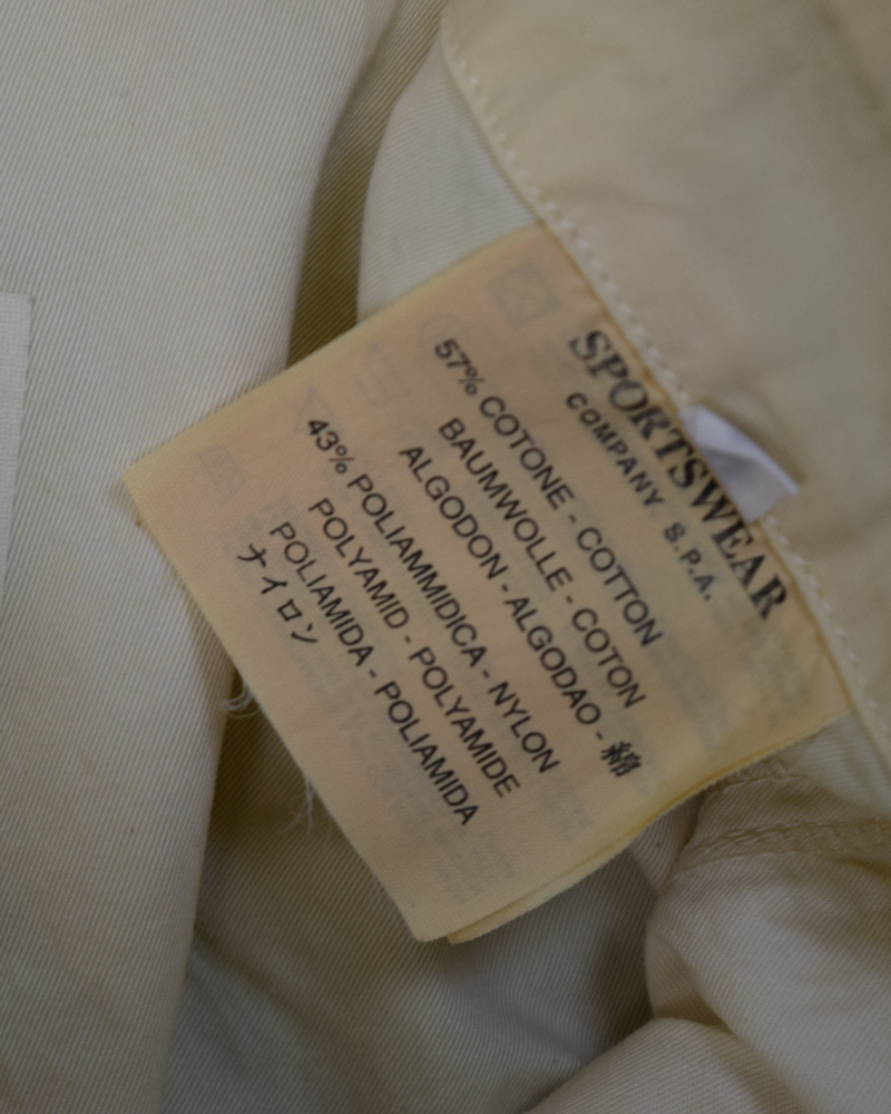 Stone Island Vintage G-Suit Trousers Cream detail view