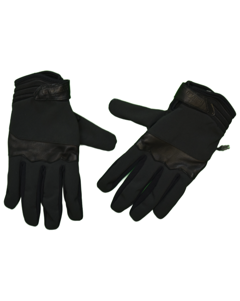 Stone Island Gloves	Black front view