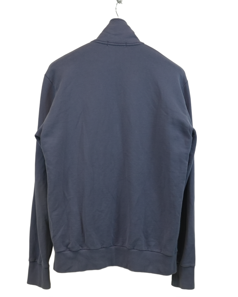 Stone Island Zip Up Sweater Blue front view