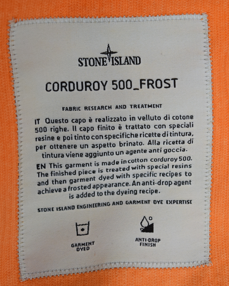 Stone Island X Supreme Corduroy 500_Frost Orange