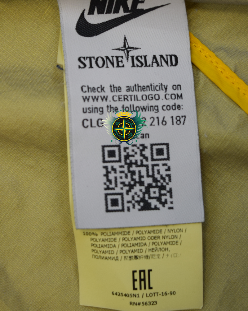 Stone Island X Nike Hyper Light Membrana 2L TC Membrana 3L TC Packable Yellow
