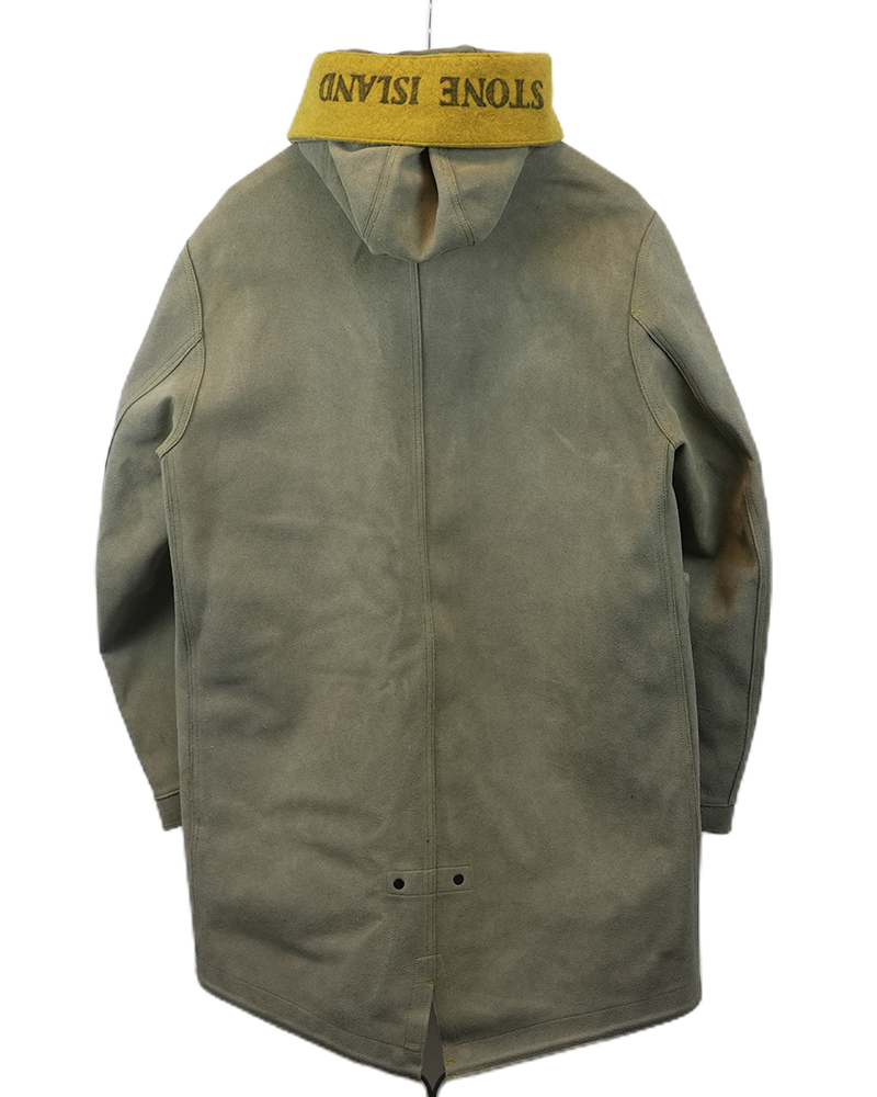 Stone Island Special Process Man Made Suede Jacket Khaki