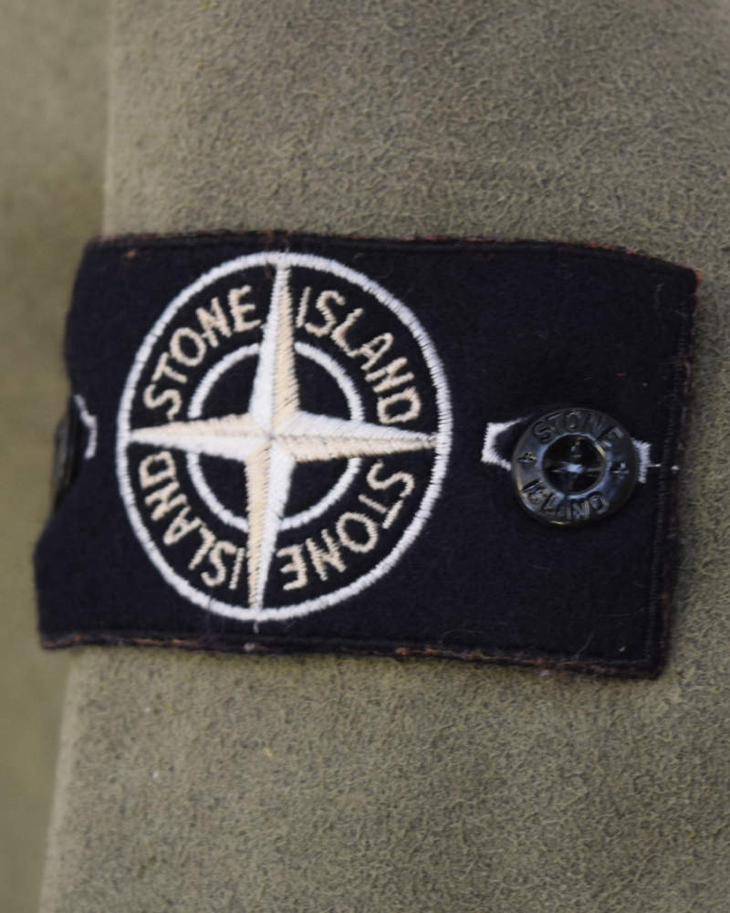 Stone Island Special Process Man Made Suede Jacket Khaki