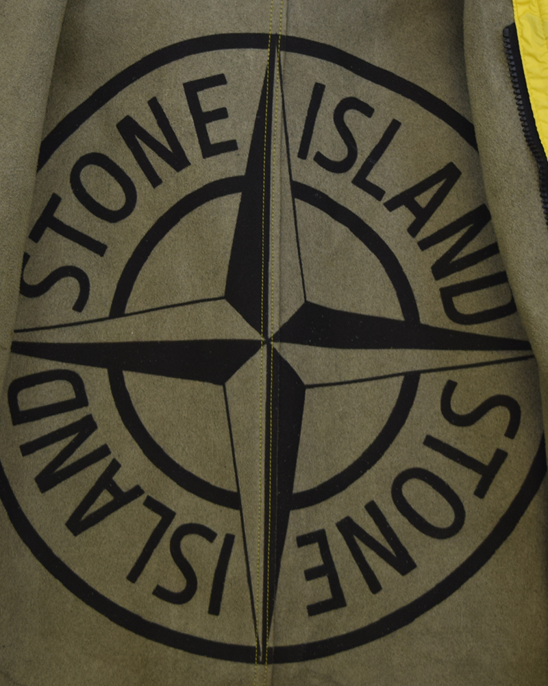 Stone Island Special Process Man Made Suede Jacket Khaki