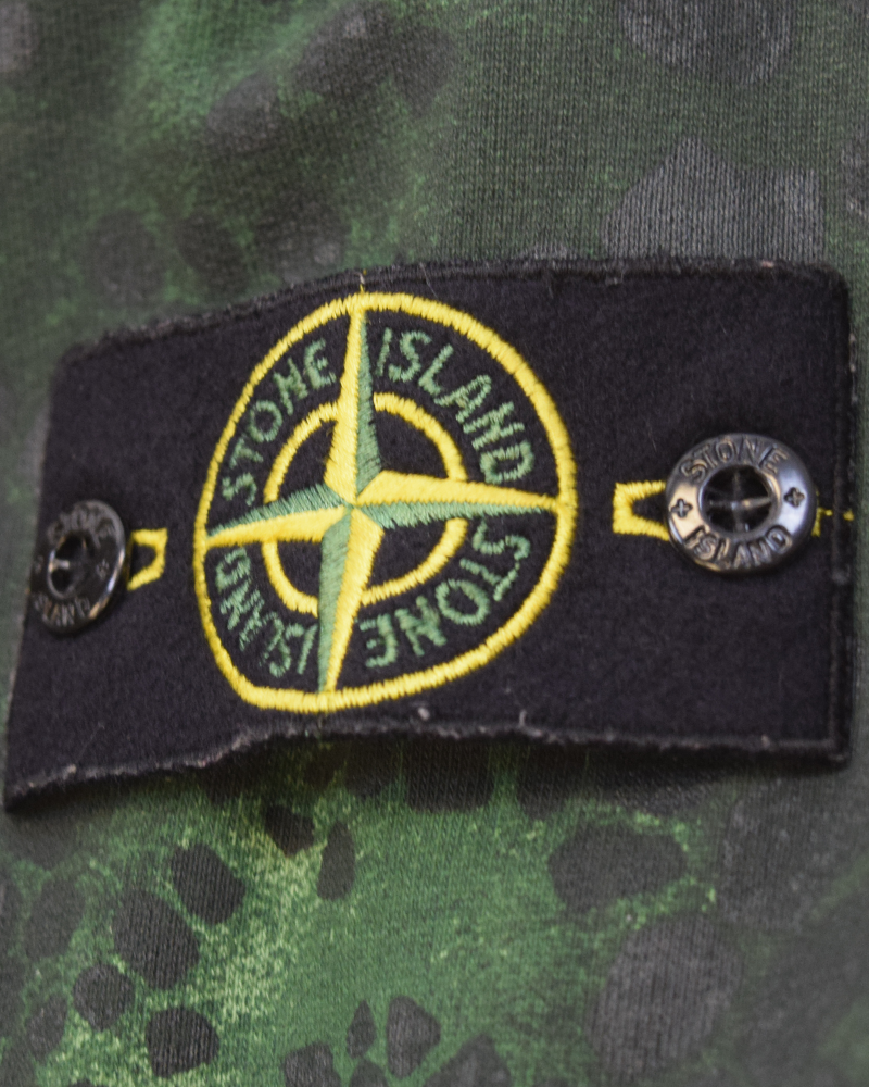 Stone Island Alligator Camo Hoodie Green