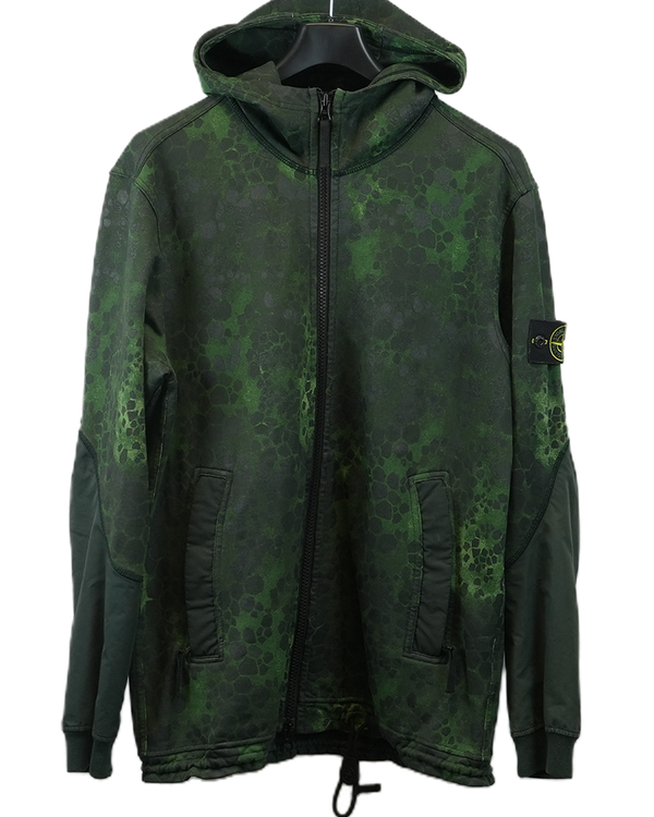 Stone Island Alligator Camo Hoodie Green