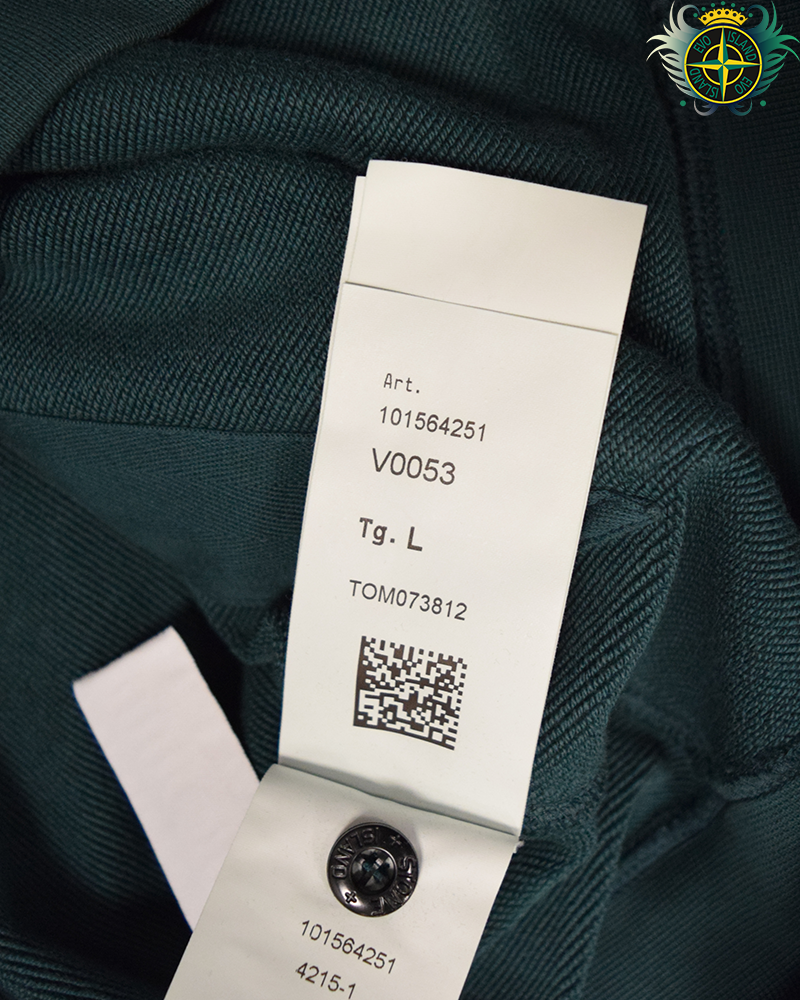Stone Island Full Zip Hoodie Dark Green - L