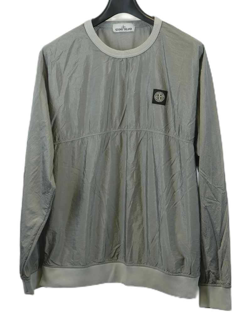 Stone Island Nylon Metal Patch Project Ripstop Sweater Silver